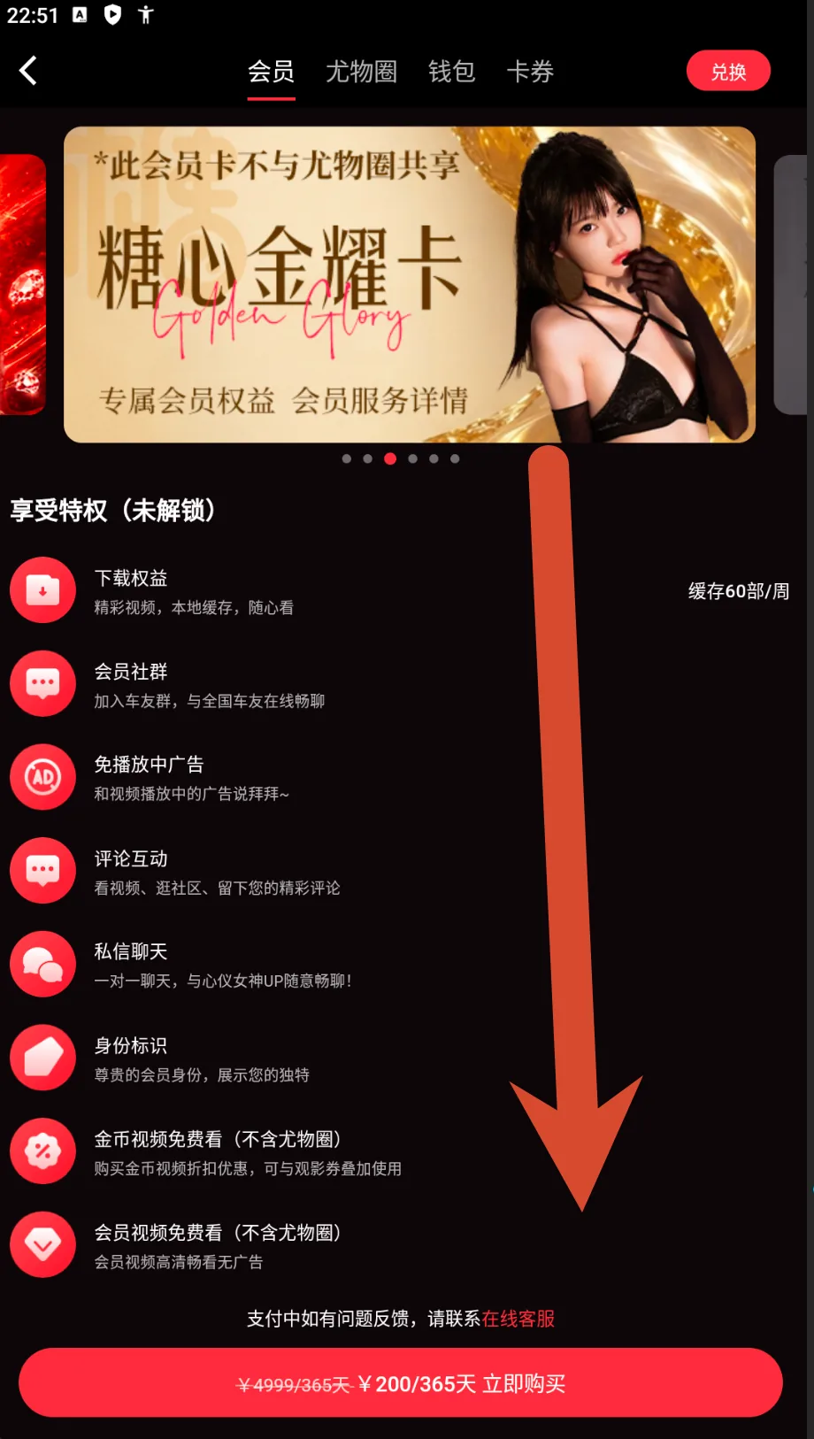 糖心Vlog金耀会员卡价格截图